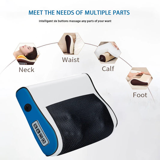Adjustable Neck & Shoulder Massager with Heat Shiatsu Kneading for Back Pain Relief
