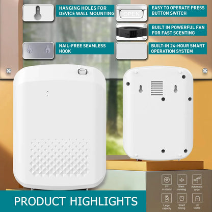 400ml Smart Aroma Diffuser Electric Essential Oil Air Freshener for Home/Hotel Wall Mount &nbsp;Remote Control