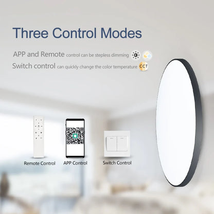 Plafonnier LED intelligent 36 W/50 W, intensité variable, avec application et télécommande, pour chambre/salon, 16 millions de couleurs