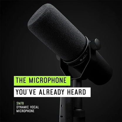 Professional dynamic microphone for live streaming/recording studio/podcast, suitable for multiple scenarios with adjustable frequency response