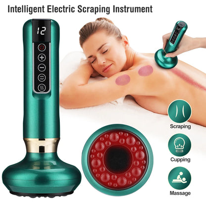 Infrared Thermal Therapy Slimming Massage Electric Cupping Massager Vacuum Suction Cup Scraping Anti Fat Mass Beauty and Health Care Scraping