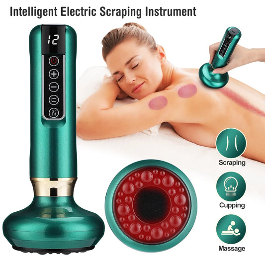 Infrared Thermal Therapy Slimming Massage Electric Cupping Massager Vacuum Suction Cup Scraping Anti Fat Mass Beauty and Health Care Scraping