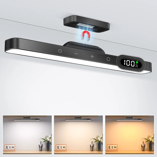 ‌5W 3-Color Dimmable Night Light Rechargeable 2500mAh LED Makeup Light for Bedside Closet & Under Cabinet Lighting