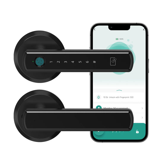 ‌Smart Fingerprint Door Lock Pro‌ WiFi/APP Remote Control Touchscreen Keypad Auto-Lock IP65 Waterproof