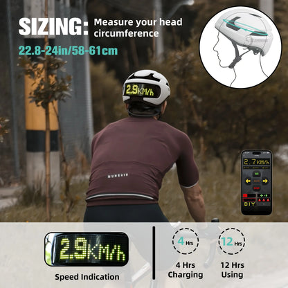 DIY-Fahrradhelm mit APP und Fernbedienung, intelligenter Fahrradhelm, personalisierter LED-Licht-Fahrradhelm für Erwachsene und Jugendliche 