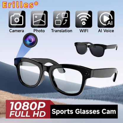 Smart AI Glasses Pro HD Anti-Shake Camera Noise-Canceling Calls & Wireless Bluetooth Eyewear