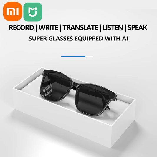 Casque d'interprétation simultanée en temps réel, lunettes Bluetooth sans fil de traduction intelligente AI, lunettes intelligentes Xiaomi HY-C8 