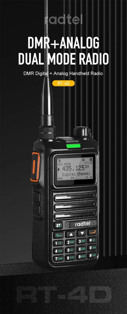 DMR Dual Mode Walkie Talkie Analog/Digital 2-Way Radio Dual Time Slot 1024CH Ham Radio