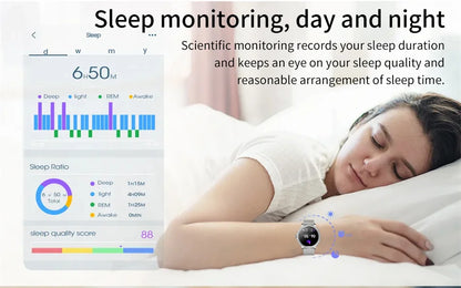 AMOLED Smartwatch for Women Heart Rate/Blood Oxygen Bluetooth Call Android/iOS Compatible