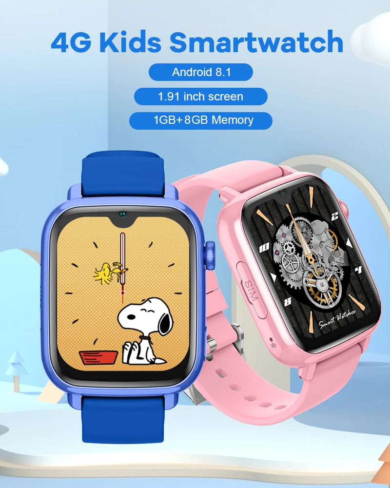 4G Kids Smart Watch GPS WiFi Video Call SOS Tracker Camera Monitor Location Phone Watch