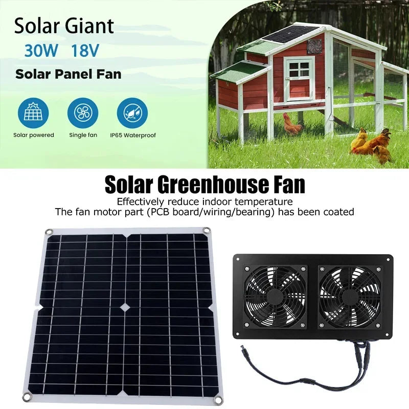Außenlüfter für Solarpanel-Abluftventilator, RV-Gewächshaus-Luftpumpenkühlung 