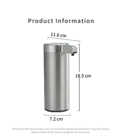 Smart Touchless Soap Dispenser 304 Stainless Steel Auto Foam/Liquid for Kitchen Bathroom