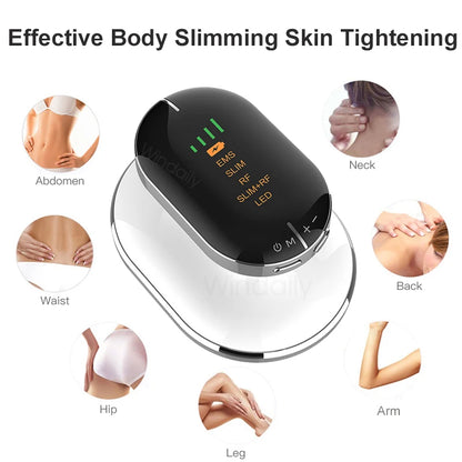 EMS+RF dual frequency lipolysis instrument intelligent slimming body shaping/LED phototherapy/fat burning massage three in one (suitable for slimming waist and legs)