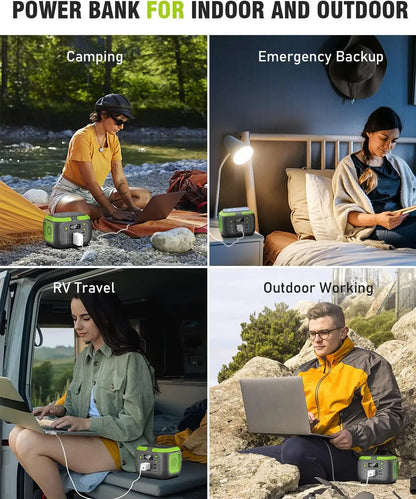 200W/155Wh Solar Power Station 42000mAh Li-ion Battery AC 110V + DC + USB QC3.0 Portable Generator for Camping/RV/Emergency15