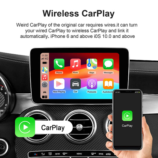 5G WiFi Smart AI Box Wireless Android Auto/CarPlay Adapter with Netflix/YouTube Support Plug & Play Car Intelligence Upgrade