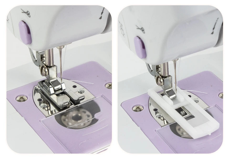 Intelligent speed regulation electric sewing machine, home small 12 thread patterns+LED lighting, travel portable DIY hand tools