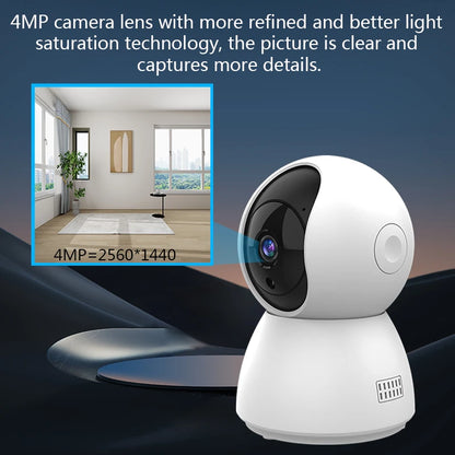 Smart 4MP HD WiFi IP Cam Auto Tracking Indoor Security CCTV/Baby Monitor with Night Vision