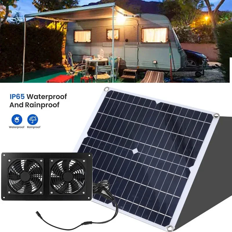 Außenlüfter für Solarpanel-Abluftventilator, RV-Gewächshaus-Luftpumpenkühlung 