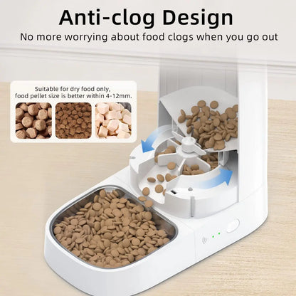 Pet intelligent WiFi cat food dispenser, remote control cat food automatic feeder, fully automatic cat food feeder