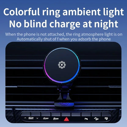 Wireless car charger fast charging station for iPhone 16 15 14 13 12 Pro Max MacSafe