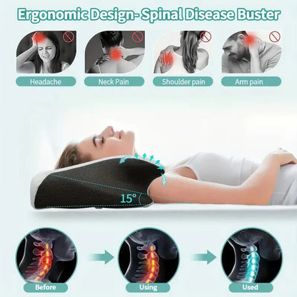 Butterfly Sleep Memory Cotton Neck Pillow with Slow Rebound Butterfly Design, Detachable Pillowcase (Suitable for Office/Travel)