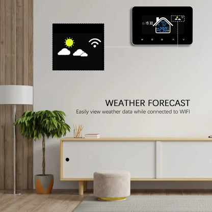 Electric floor heating, plumbing, LCD display screen, intelligent temperature controller, Tuya WiFi temperature controller