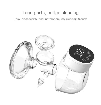 Wearable Breast Pump Hands-Free Electric Double Pump with 24mm Flanges 5 Modes & 12 Levels BPA-Free 220ml Capacity