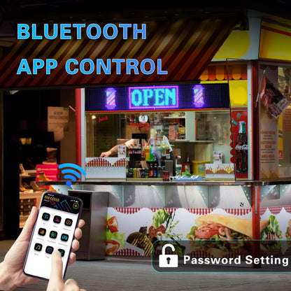 RGB LED Matrix Panel for Trucks Bluetooth App-Controlled DIY Programmable Scrolling Eyes