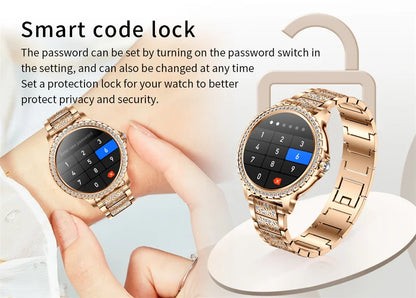 AMOLED Smartwatch for Women Heart Rate/Blood Oxygen Bluetooth Call Android/iOS Compatible