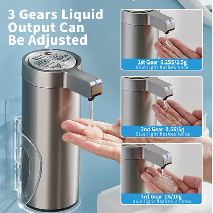 Smart Touchless Soap Dispenser 304 Stainless Steel Auto Foam/Liquid for Kitchen Bathroom