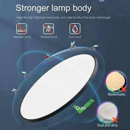 Plafonnier LED intelligent 36 W/50 W, intensité variable, avec application et télécommande, pour chambre/salon, 16 millions de couleurs