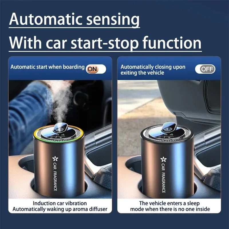 1000mAh USB Car Air Freshener with Aromatherapy Rechargeable Fragrance Diffuser Fresh Scent