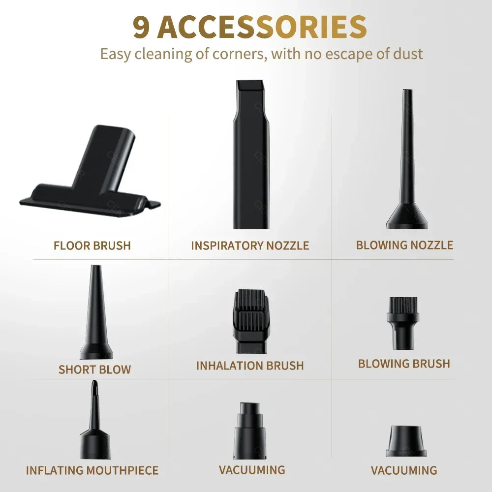 36000Pa High Suction Wireless Car Vacuum Cleaner Super Handheld & Portable One-Click Dust Cleaning for Car and Household Use‌