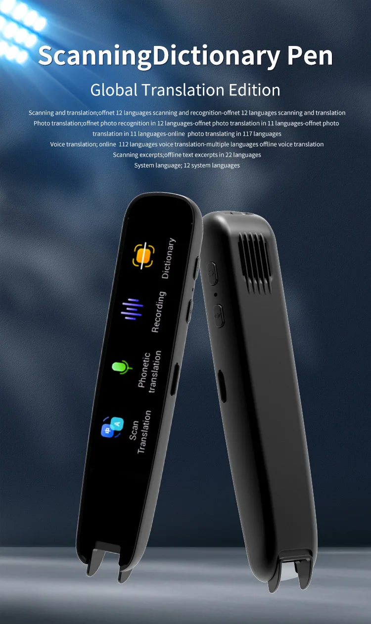 123-Language Smart Pen Offline Textbook Scanner & English Dictionary with Voice Translation