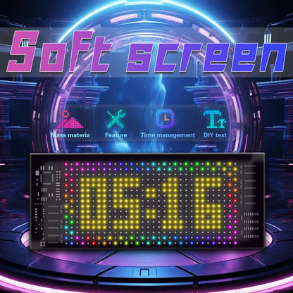 RGB LED Matrix Panel for Trucks Bluetooth App-Controlled DIY Programmable Scrolling Eyes