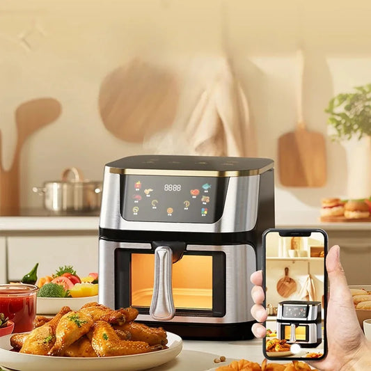 Smart Kitchen Cookware 15L Stainless Steel Household Large Capacity Electric Air Fryer, Toaster, Oven