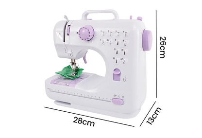 Intelligent speed regulation electric sewing machine, home small 12 thread patterns+LED lighting, travel portable DIY hand tools