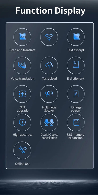 123-Language Smart Pen Offline Textbook Scanner & English Dictionary with Voice Translation