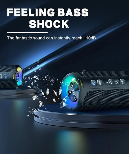 40W stunning subwoofer outdoor speaker IP7 waterproof+30 hour battery life Bluetooth 5.3 wireless connection