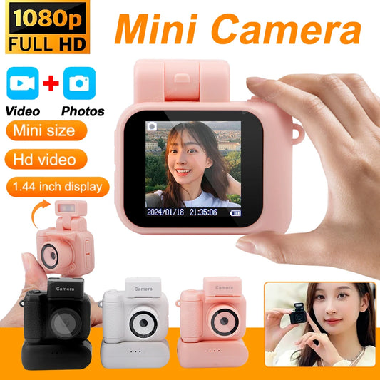 1080P HD Mini Camera w/ Screen Flash & Battery Dock Ultra Compact Portable Video Recorder