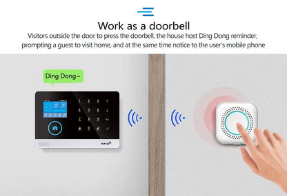 Tuya Smart WiFi GSM Home Alarm System 433MHz Wireless Burglar Security with Alexa/Google Home CE/FCC Certified
