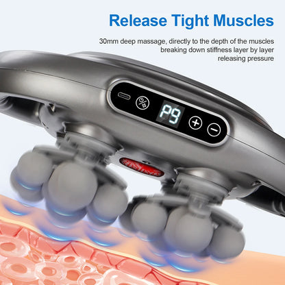 Pistolet de massage à 22 têtes pour fascias, appareil de massage corporel à vibrations haute fréquence pour la relaxation musculaire du dos, de la taille, du cou et des épaules