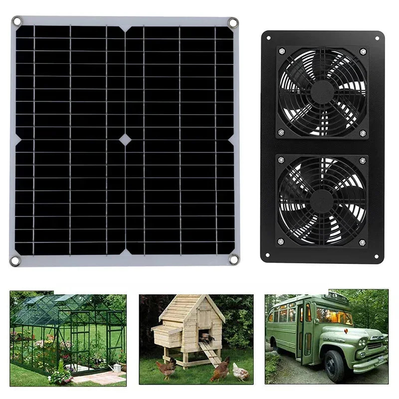 Außenlüfter für Solarpanel-Abluftventilator, RV-Gewächshaus-Luftpumpenkühlung 