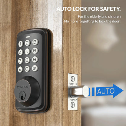 ‌Smart Keyless Entry Door Lock‌ Digital Keypad with Anti-Peek Security, Auto-Lock & 5-Min Installation Touchscreen Design