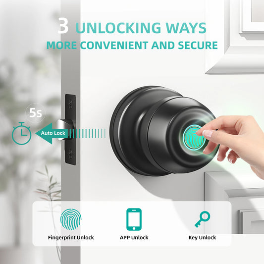 TTLOCK Smart fingerprint door lock, APP control (excluding battery) intelligent door handle