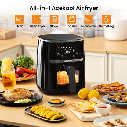 Digital Display Air Fryer Toaster Oven Combination Toaster Oven Combination oil-free cookware, visible window, Dishwasher