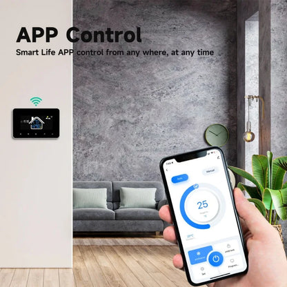 Electric floor heating, plumbing, LCD display screen, intelligent temperature controller, Tuya WiFi temperature controller