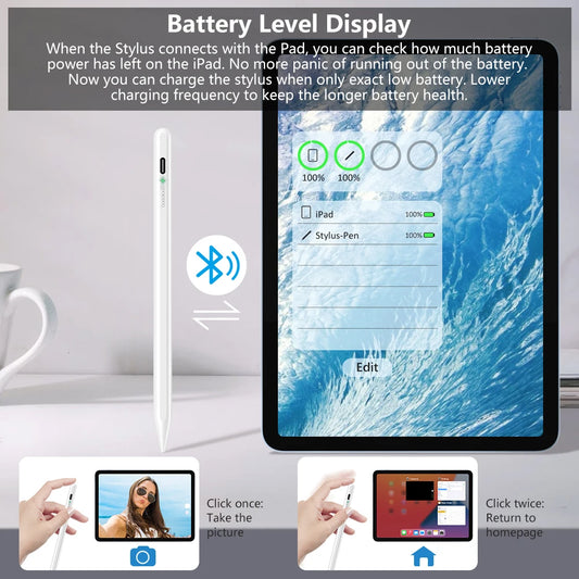 Bluetooth stylus suitable for iPad Pen Pro 11 12 9 Air 4 Air 5 Apple Pencil