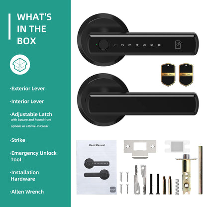 ‌Smart Fingerprint Door Lock Pro‌ WiFi/APP Remote Control Touchscreen Keypad Auto-Lock IP65 Waterproof