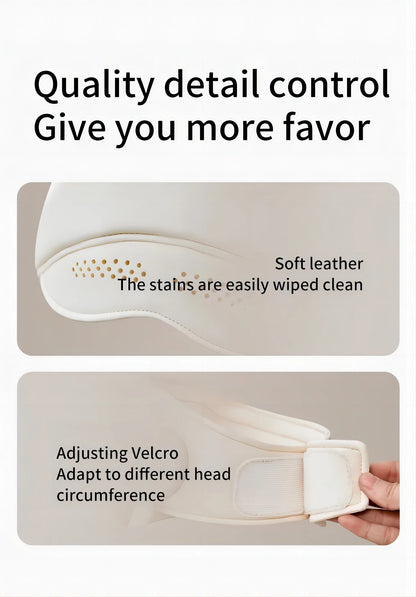 Compresse chaude en graphène, masseur intelligent pour la tête et les yeux, pétrissage par pression + compresse chaude à température constante, appareil d'aide au sommeil pour une relaxation profonde